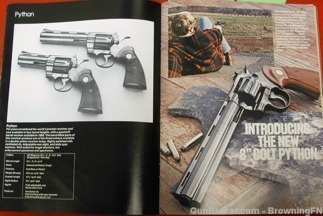 Orig 1980 Colt Catalog Model SAA New Frontier Single Action Python 1911-img-3