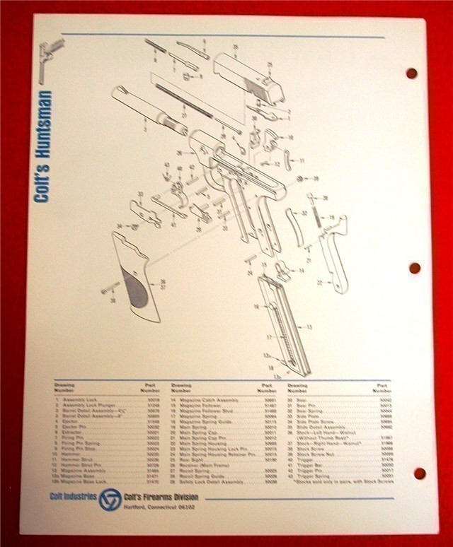 Original Colt Huntsman Parts + Schematics Flyer-img-1