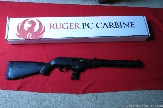 Ruger PC Carbine 9mm 16"Fluted/Theaded Heavy Barrel Synthetic Stock New -img-0