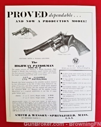 Orig S&W Smith & Wesson Model 28 357 Magnum Flyer-img-0