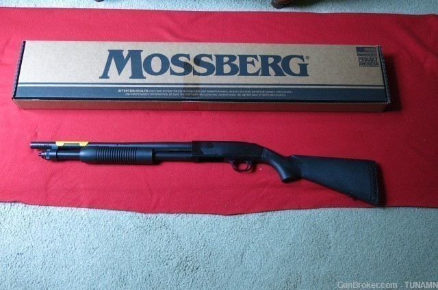 Mossberg 590 12 Ga Pump 18 1/2"Barrel Matte Black With Synthetic Stock New-img-0