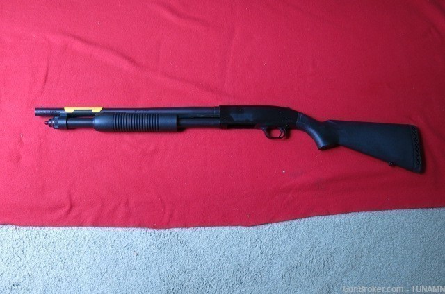 Mossberg 590 12 Ga Pump 18 1/2"Barrel Matte Black With Synthetic Stock New-img-9
