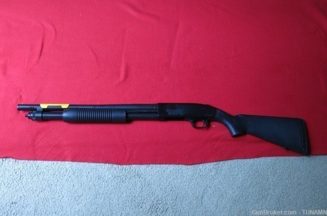Mossberg 590 12 Ga Pump 18 1/2"Barrel Matte Black With Synthetic Stock New-img-2