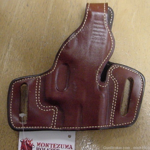 Montezuma Belt Side Tan Holster Open End  Glock Sub Compact 29-img-0