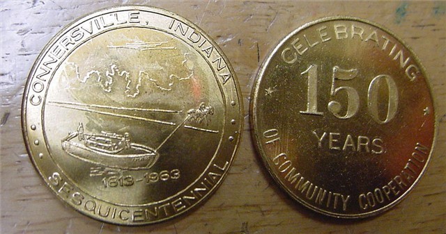 Connersville Indiana Sesquicentennial Coins-img-0