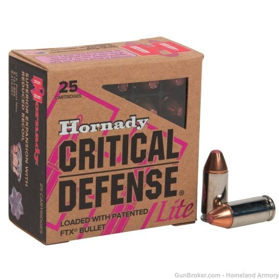 NO CC FEE!  Hornady Critical Defense Lite 100gr 9mm FTX CD LT CASE of 250!-img-0