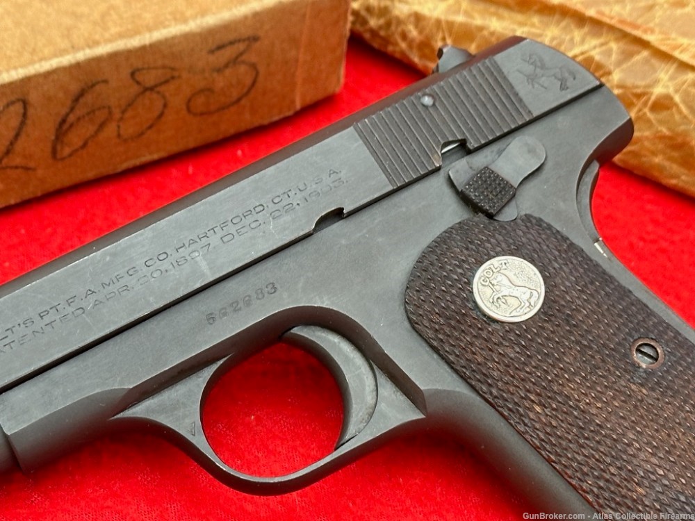 Original WW2 1942 Colt M1903 Pocket Hammerless 32ACP |U.S. PROPERTY MARKED|-img-3