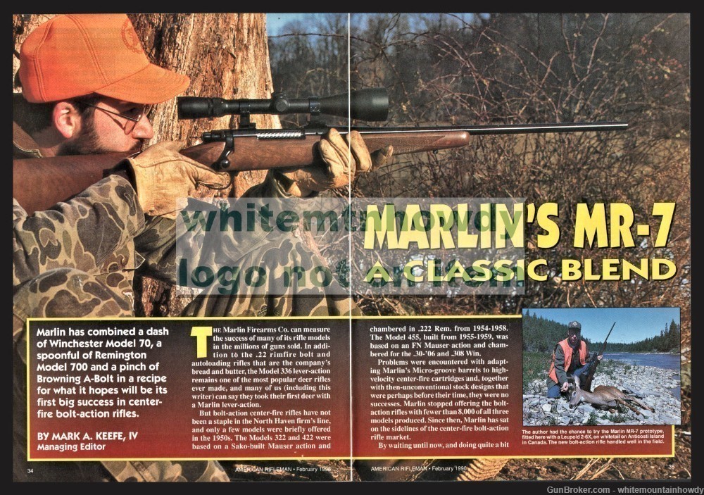1996 MARLIN MR-7 B olt Action Rifle 5-page Evaluation Article-img-0