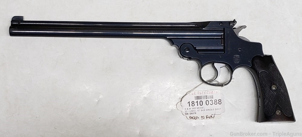 Smith & Wesson 3rd Model 22LR Target Single Shot Outstanding C&R Used -img-0