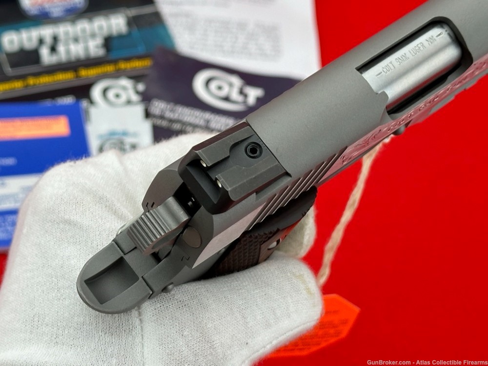 RARE Colt Custom Shop Government "Rail Gun" 9mm |FACTORY HAND ENGRAVED| NIB-img-14