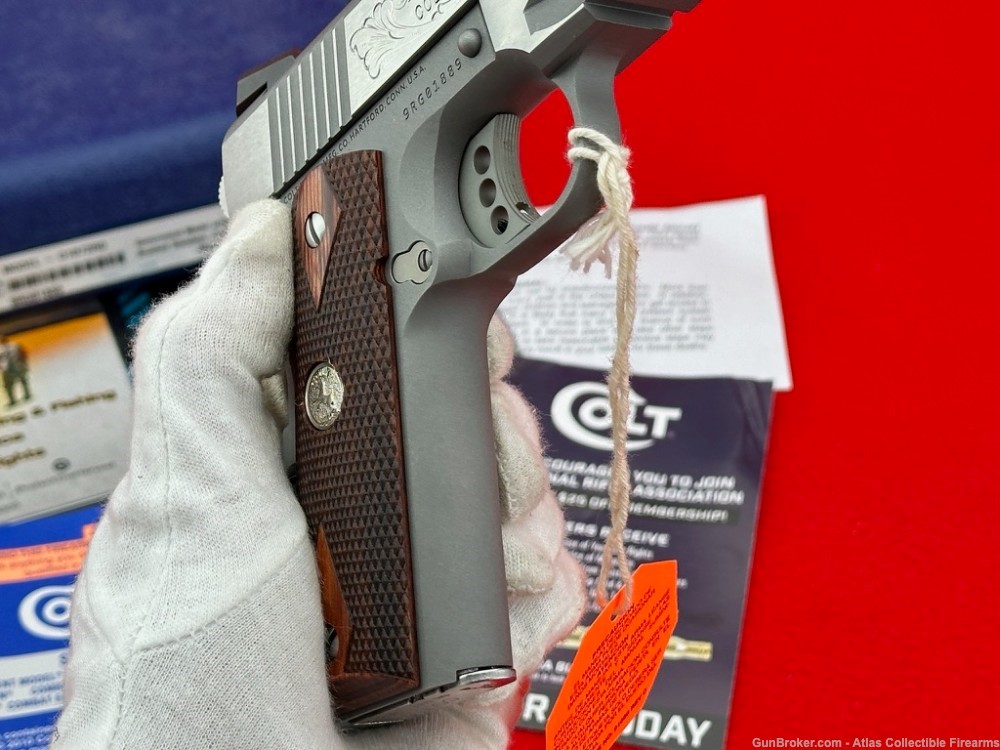 RARE Colt Custom Shop Government "Rail Gun" 9mm |FACTORY HAND ENGRAVED| NIB-img-19