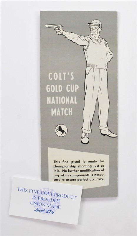 Colt Gold Cup National Match Manual. Form NM500-img-0