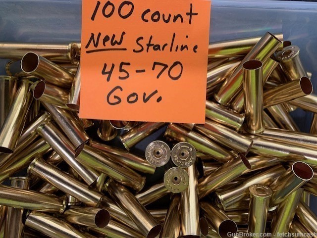 100 Count New Starline 45-70 Gov Brass-img-0