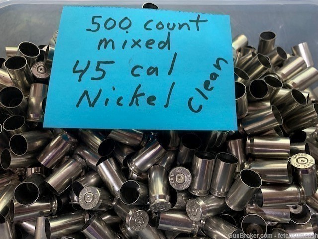 500 Count Mixed 45 cal. Nickel, and clean-img-0