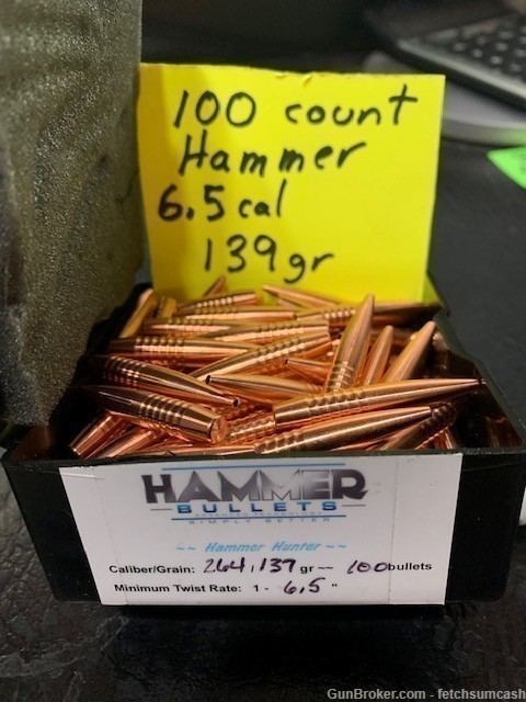 100 Count Hammer 6.5cal. 139gr. for reloading-img-0