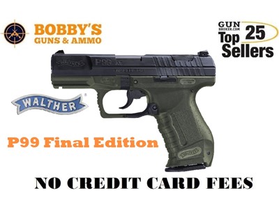 Walther Arms 2874172 P99 Final Edition 9mm Luger 15+1 4" OD GREEN
