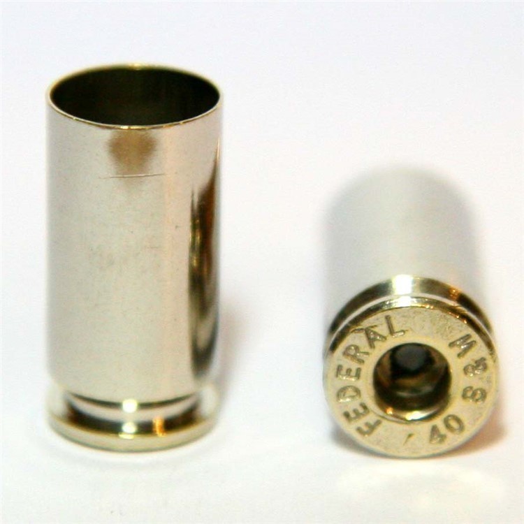 .40SW NICKEL Casings NO BULGE POLISHED PROCESSED Ready to Load 300ct-img-0