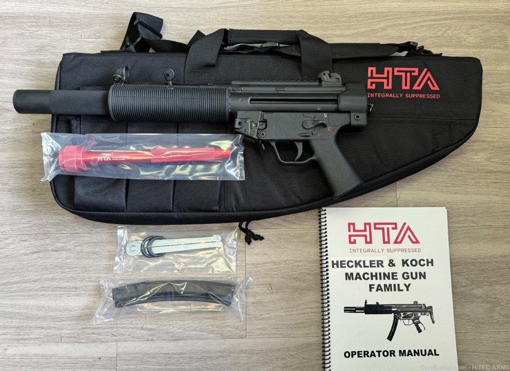 HTA/HITEC HP5SD pistol 9mm, welded Pic Rail and HTA 12” Suppressor MP5SD-img-1