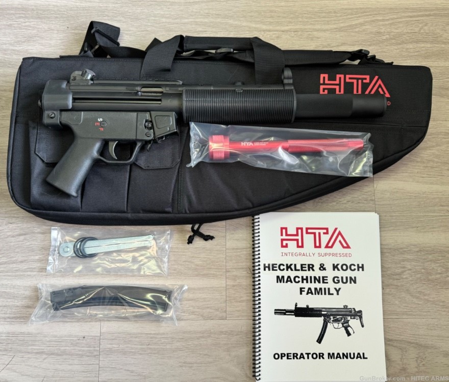 HTA/HITEC HP5SD pistol 9mm, welded Pic Rail and HTA 12” Suppressor MP5SD-img-0