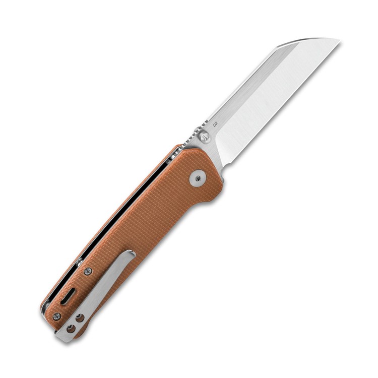 QSP Penguin Tan Micarta Copper Washer Pocket Knife-img-3