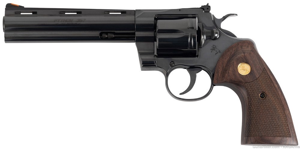 Colt Python Blued 357 Magnum 6" PYTHON-BP6WTS Blued Colt 357 Mag Python 6"-img-1
