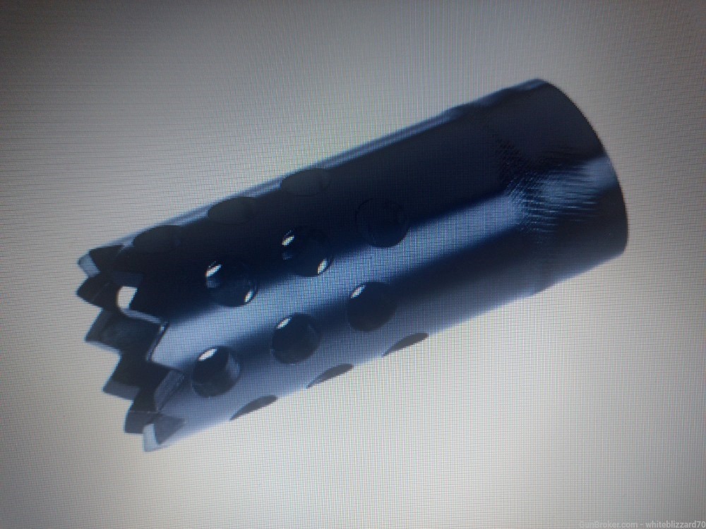 Saiga Vepr 12 GA. DDI shotgun Muzzle Break M 22 x.75 Threaded Black Steel-img-0