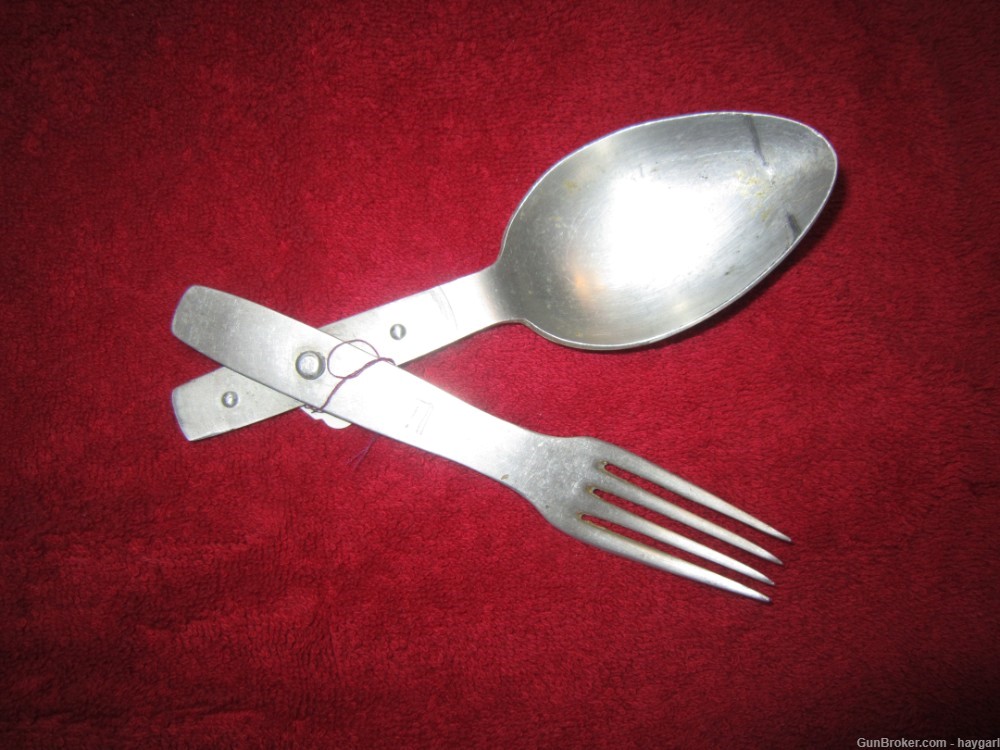 WW2 Original German Army Personal Soldier Set -Fork and Spoon- WEN 40-img-0