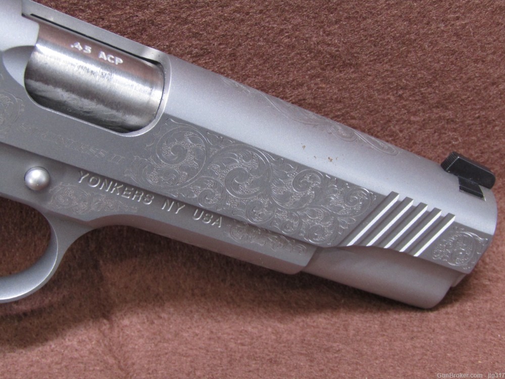 Kimber Stainless II Classic Engraved Edition 45 ACP Semi Safety Like New -img-5