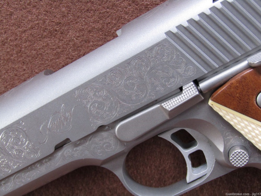 Kimber Stainless II Classic Engraved Edition 45 ACP Semi Safety Like New -img-14