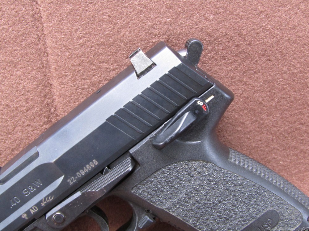 Heckler & Koch H&K USP 40 S&W Semi Pistol Thumb Safety De-Cocker Ambi Mag R-img-9