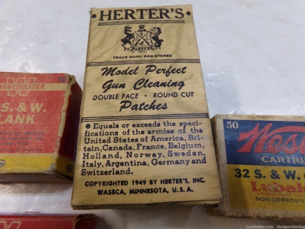 5 boxes of assorted Winchester/Western ammo boxes, ammo, blanks, patches-img-3