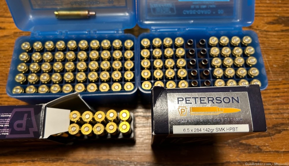 6.5-284 Lapua brass and Peterson ammo-img-0
