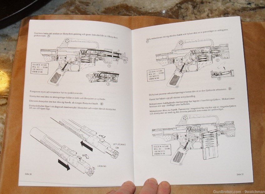 Swedish Manual M16 M16A2 Rifle  Book Instruktionsbok Automatikcarbin-img-3