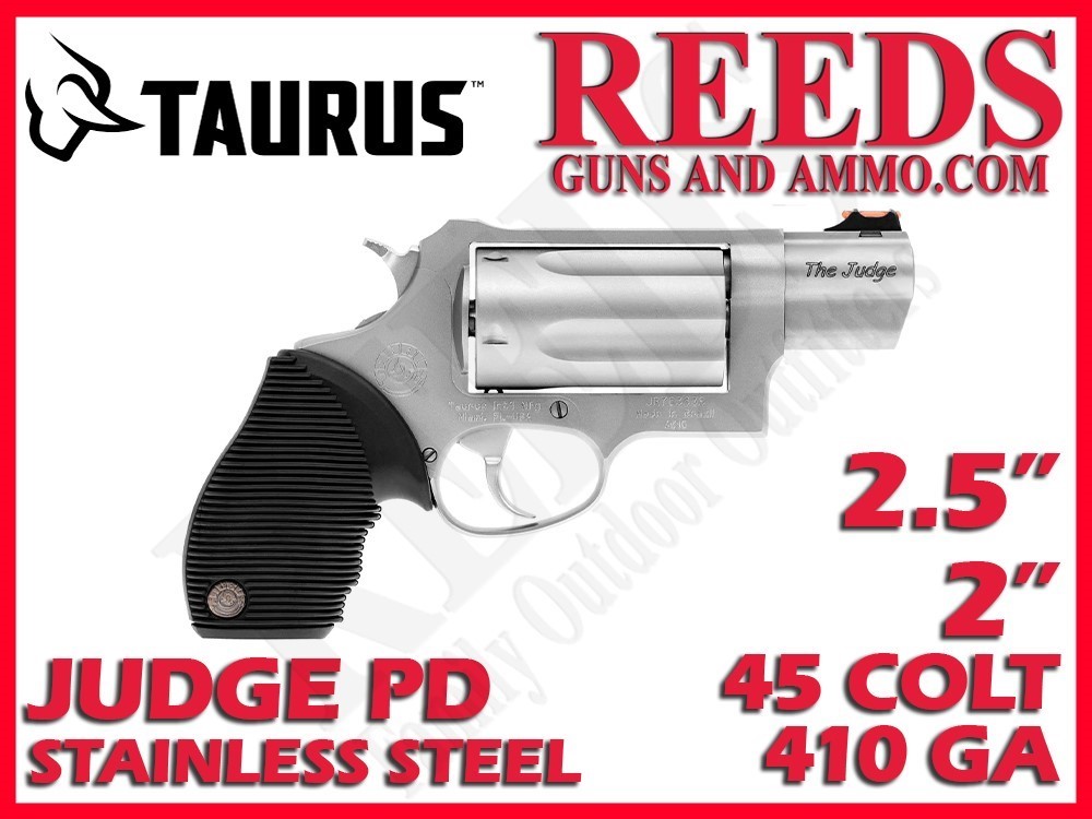 Taurus Judge Public Defender Stainless 45 Colt 410 2-1/2in 2in 2-441039TC-img-0