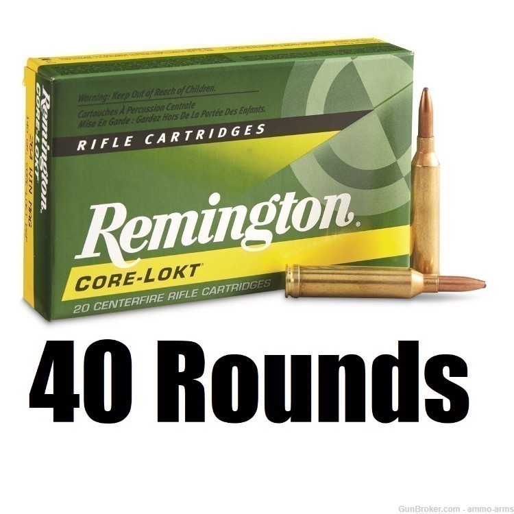 Remington Core-Lokt .264 Win Mag 140 Grain PSP - 40 Rounds - R264W2-img-1