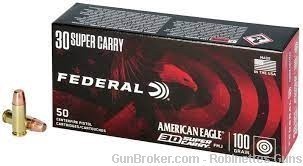 50 Rounds Federal American Eagle 30 Super Carry AE30SCA -img-0