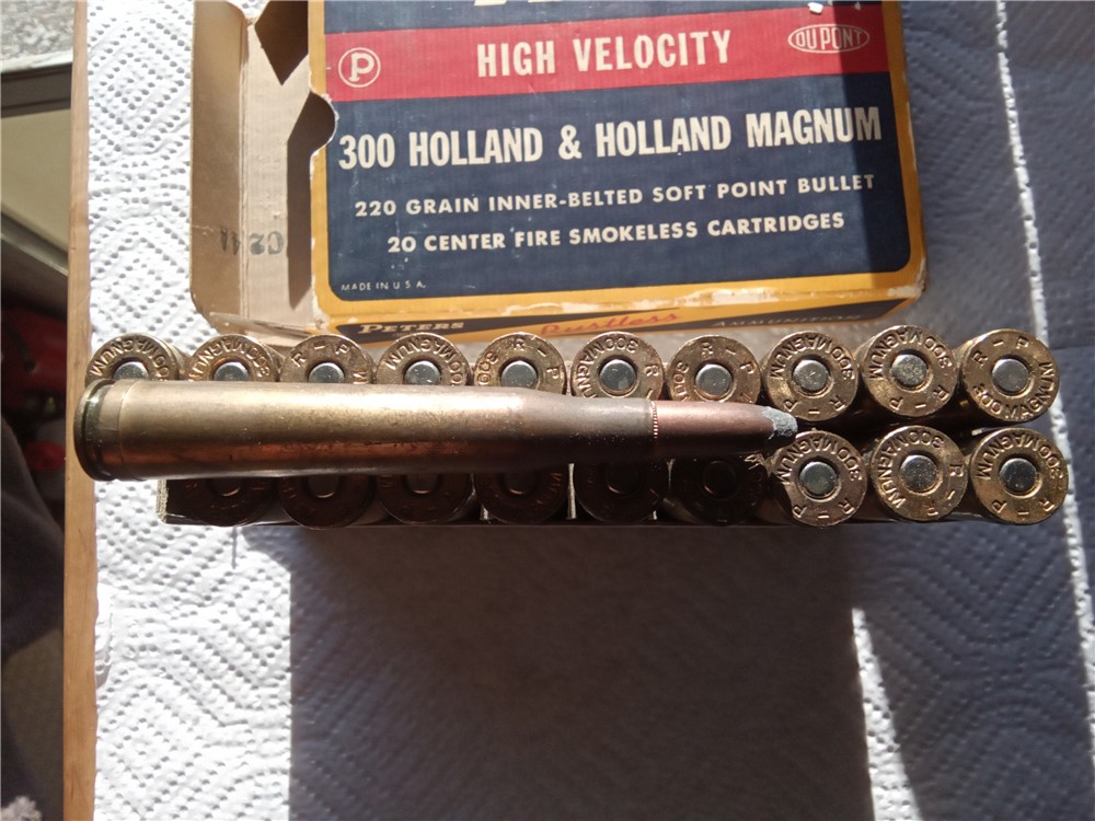 Vintage Peters 300 H&H Magnum ammo-img-3