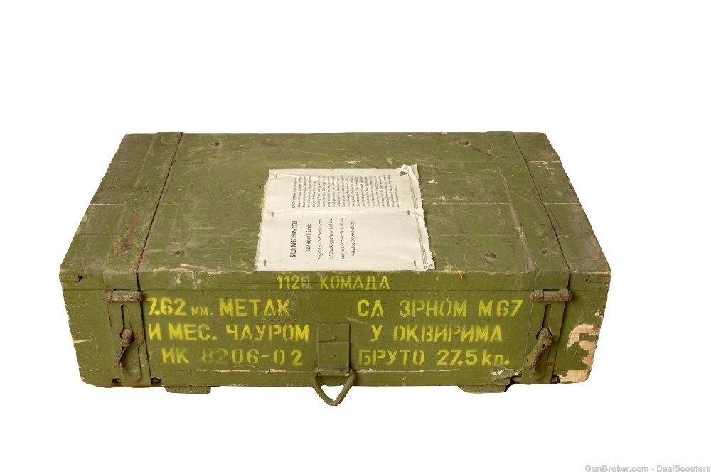Yugo 7.62x39 M67 Sealed Surplus Ammo Crate - 1,120 Rounds-img-7