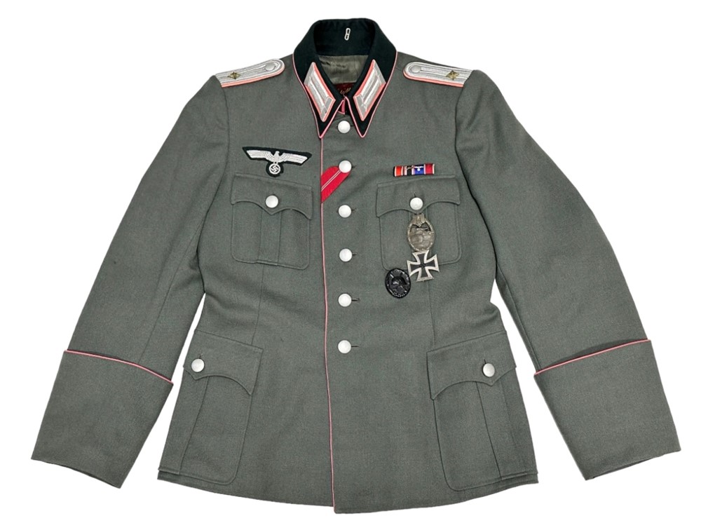 WW2 German Panzer OFFICER NAMED SET Uniform Visor tunic WWII trousers pants-img-21