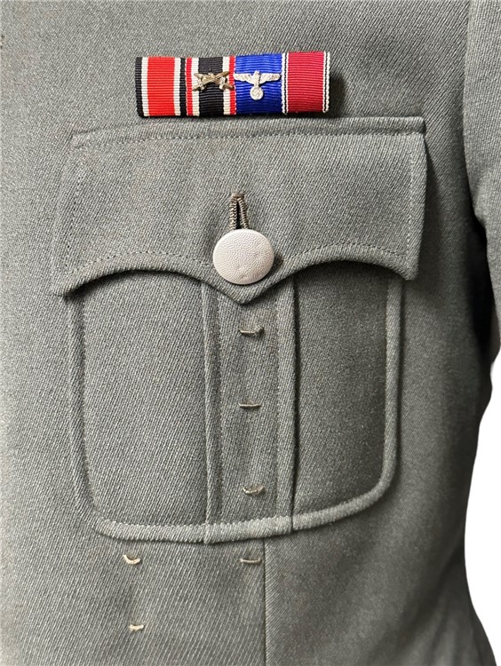 WW2 German Panzer OFFICER NAMED SET Uniform Visor tunic WWII trousers pants-img-12