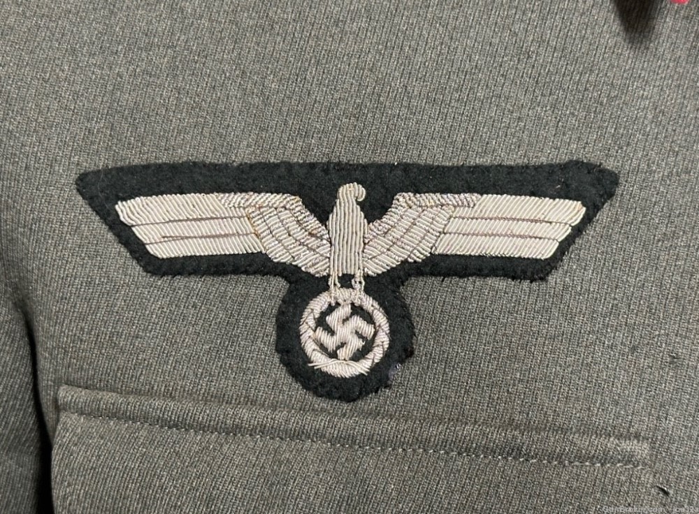 WW2 German Panzer OFFICER NAMED SET Uniform Visor tunic WWII trousers pants-img-8