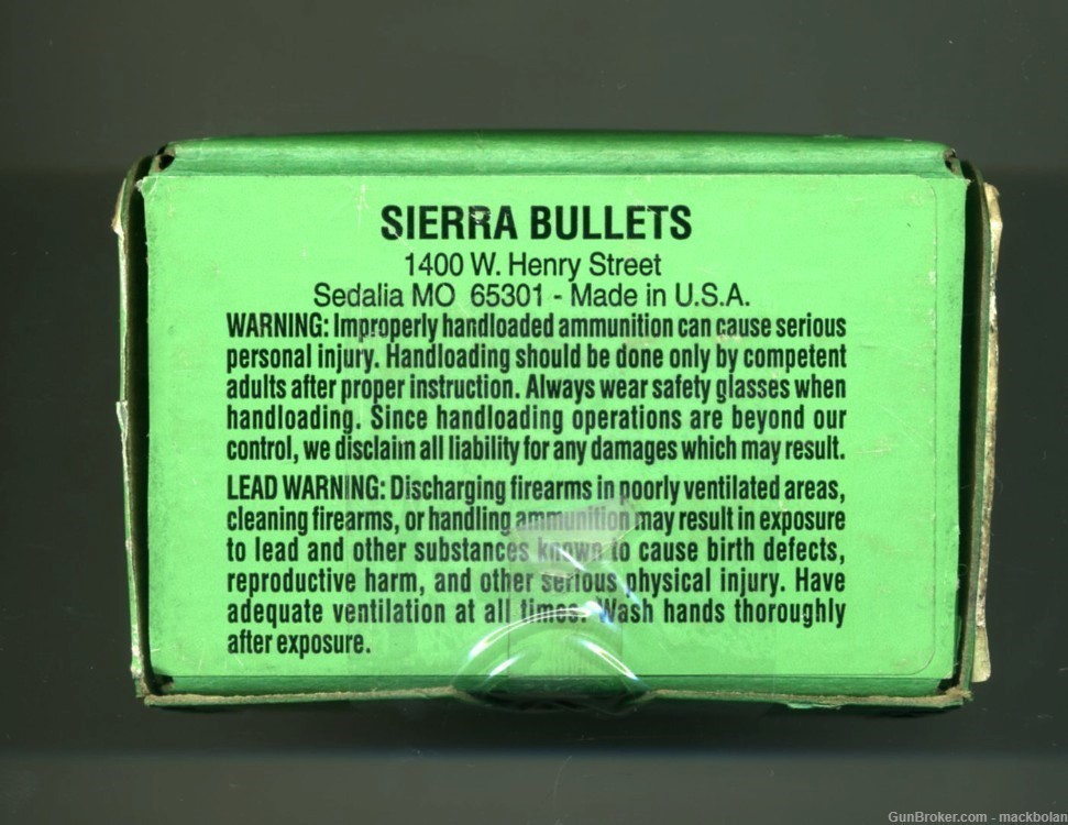 Sierra .308 Diameter - 165 Grain - Spitzer Boat Tail Bullets - Box 100-img-4