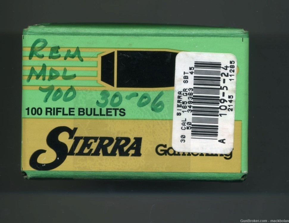 Sierra .308 Diameter - 165 Grain - Spitzer Boat Tail Bullets - Box 100-img-3