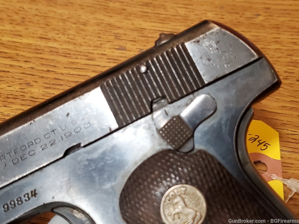 Colt 1908 .380acp Hammerless pistol 1-mag No Box $.01 start-img-18