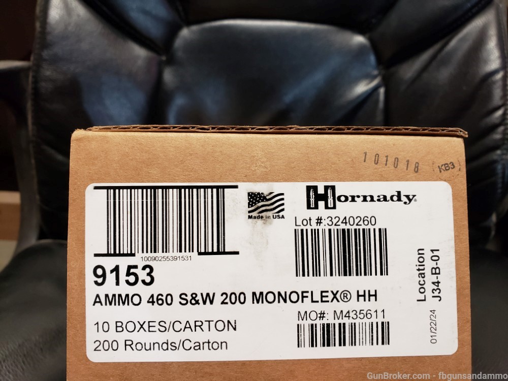 200 ROUNDS HORNADY 460 S&W MAGNUM HANDGUN HUNTER 200 GR MONOFLEX HP JHP SW-img-0