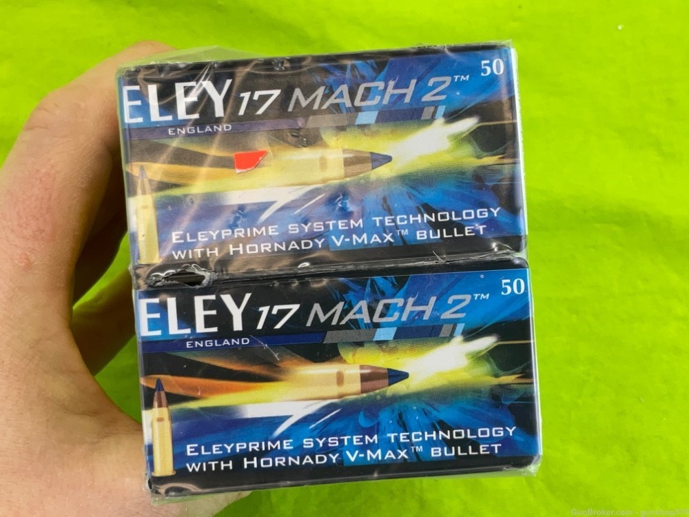 ELEY 17 MACH 2 Hornady V-Max Rimfire Varmint Target 500 Rnd Brick SAME LOT-img-0