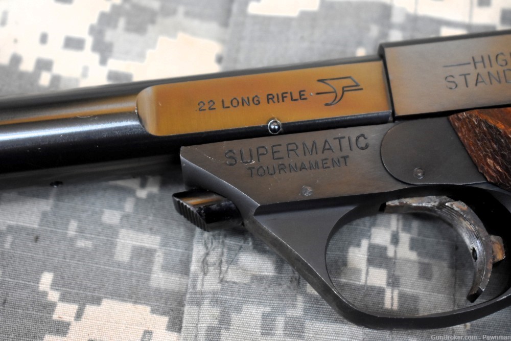 High Standard Supermatic Tournament model 107 Military in .22 LR made 1970-img-3