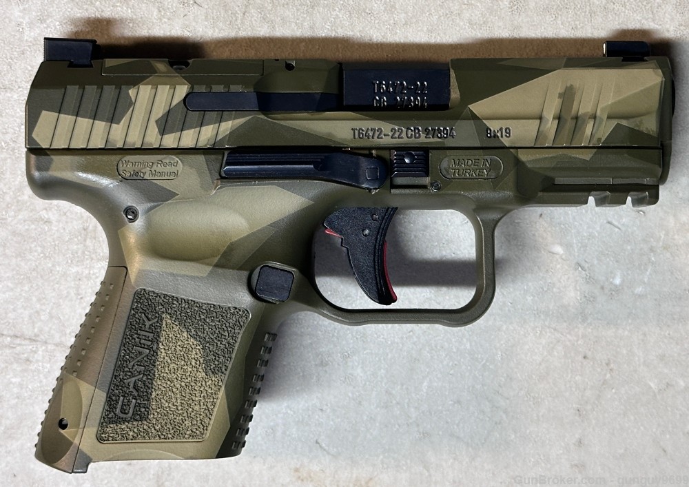 RARE No ReSeRvE Canik TP9 Elite SC 9mm 12/15+1 Splinter Green Camo Package-img-18