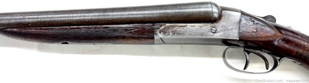 Hopkins & Allen 12 GA Double Barrel Side by Side Shotgun -img-7