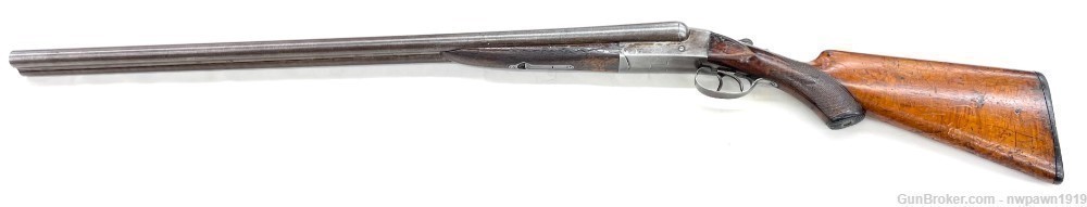 Hopkins & Allen 12 GA Double Barrel Side by Side Shotgun -img-1
